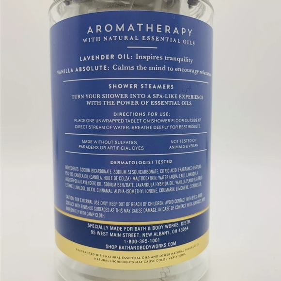 LAVENDER VANILLA AROMATHERAPY SHOWER STEAMERS BY BATH AND BODY WORKS - Picture 2 of 2